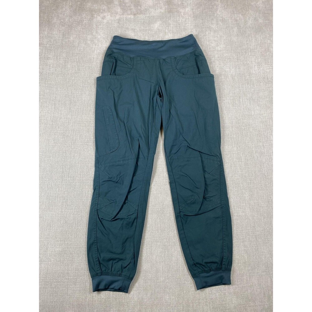 PrAna Pants Womens Medium Green Jogger Elastic Waist Stretch Hiking Travel